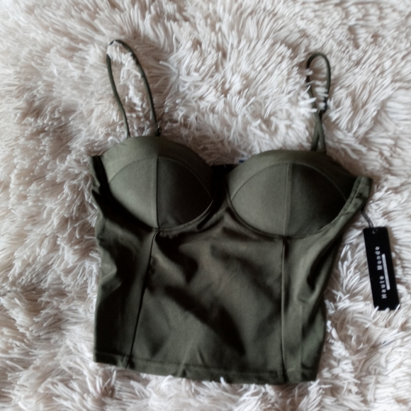 Haute Monde Bustier crop top - Picture 2 of 7